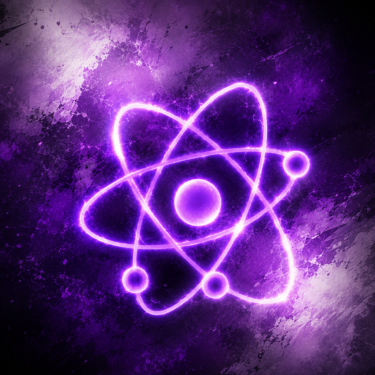 Emblème atomique violet d’ATOME